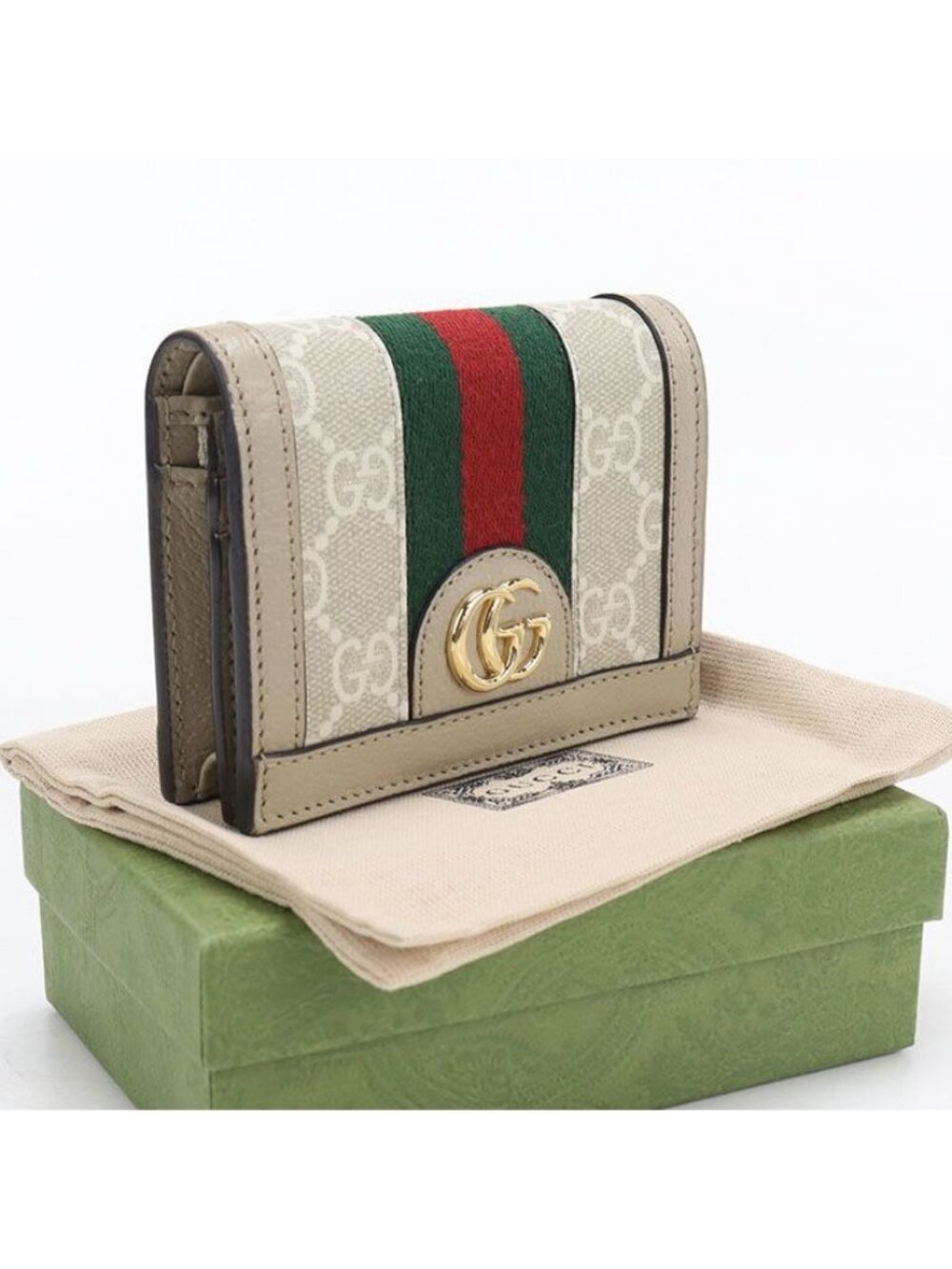 Gucci GG Card Case Wallet Ophidia Bifold Leather